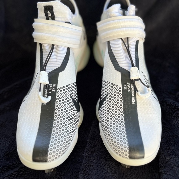 Nike Force Zoom Mike Trout 7 Baseball Cleats White Black Size 14 New Without Tag - Picture 4 of 8